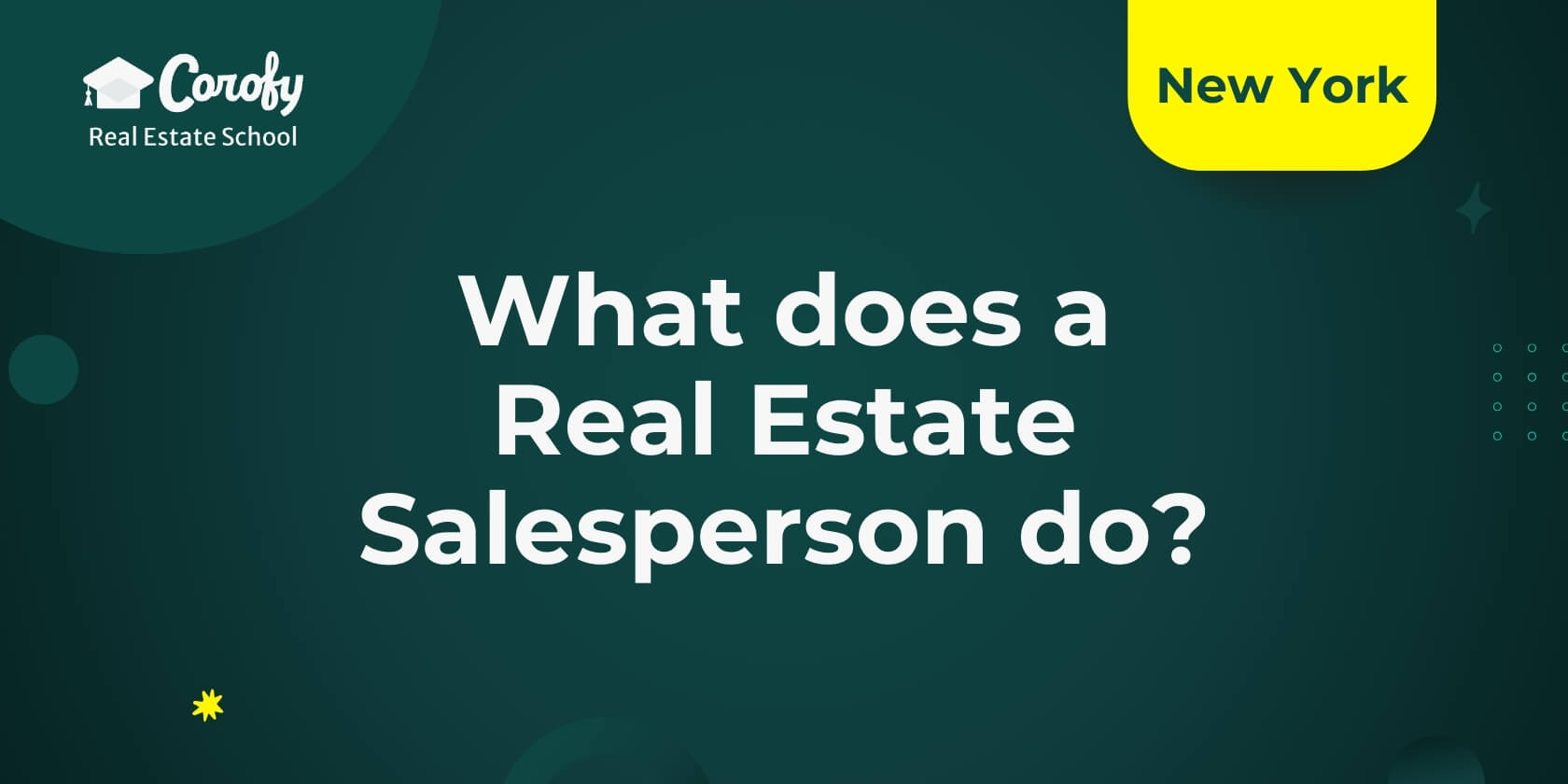 What Does a Real Estate Salesperson Do?