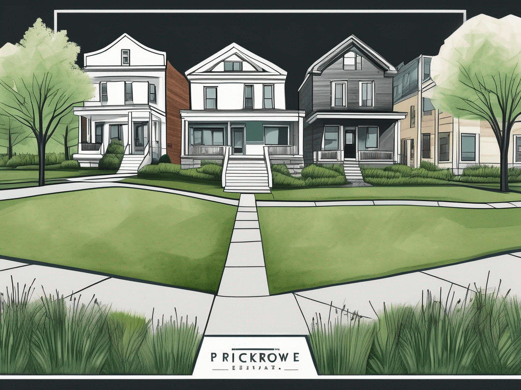 A real estate sign planted on a lush lawn