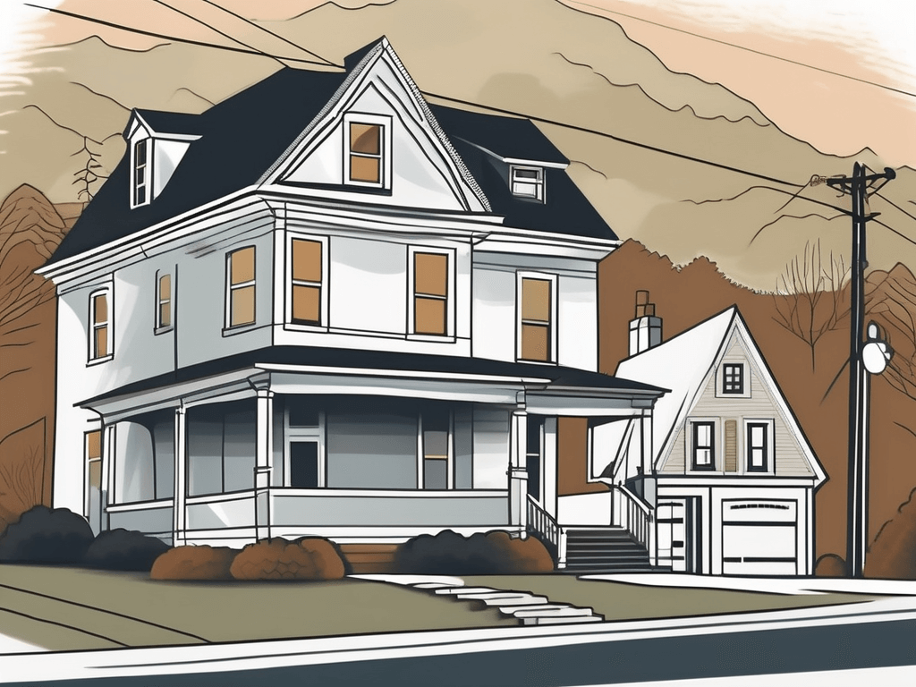 A real estate sign in front of a charming house