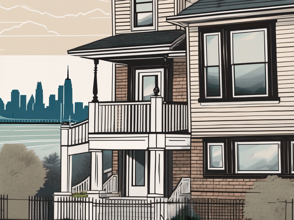 A real estate sign in front of a classic north tonawanda home