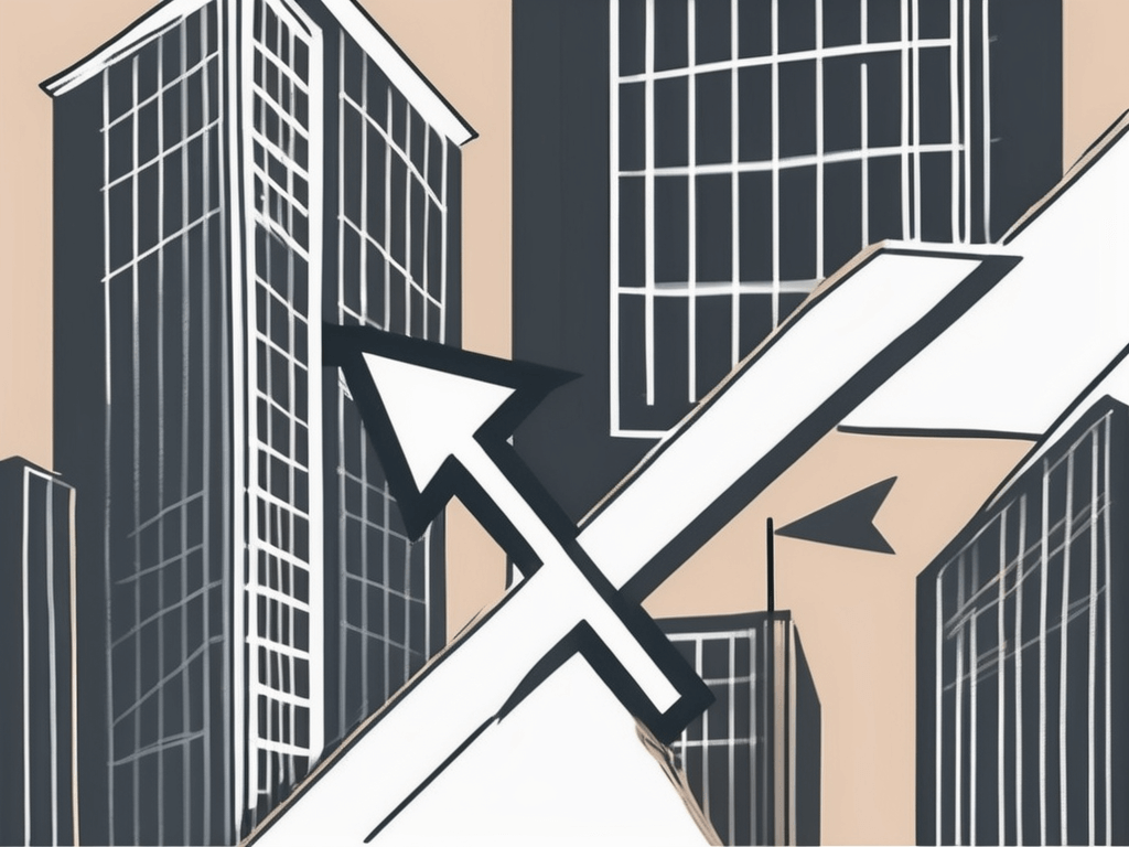 Two different real estate properties with a symbolic arrow between them