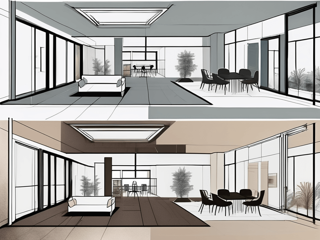 Two contrasting floor plans