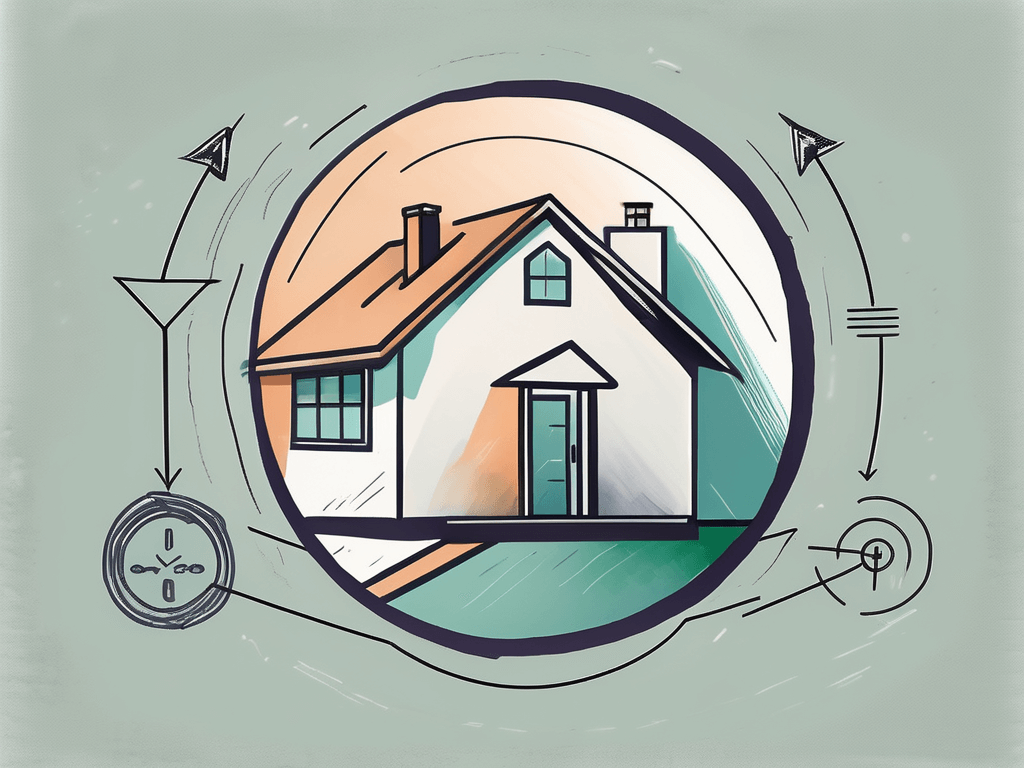 A house with a dollar sign on it