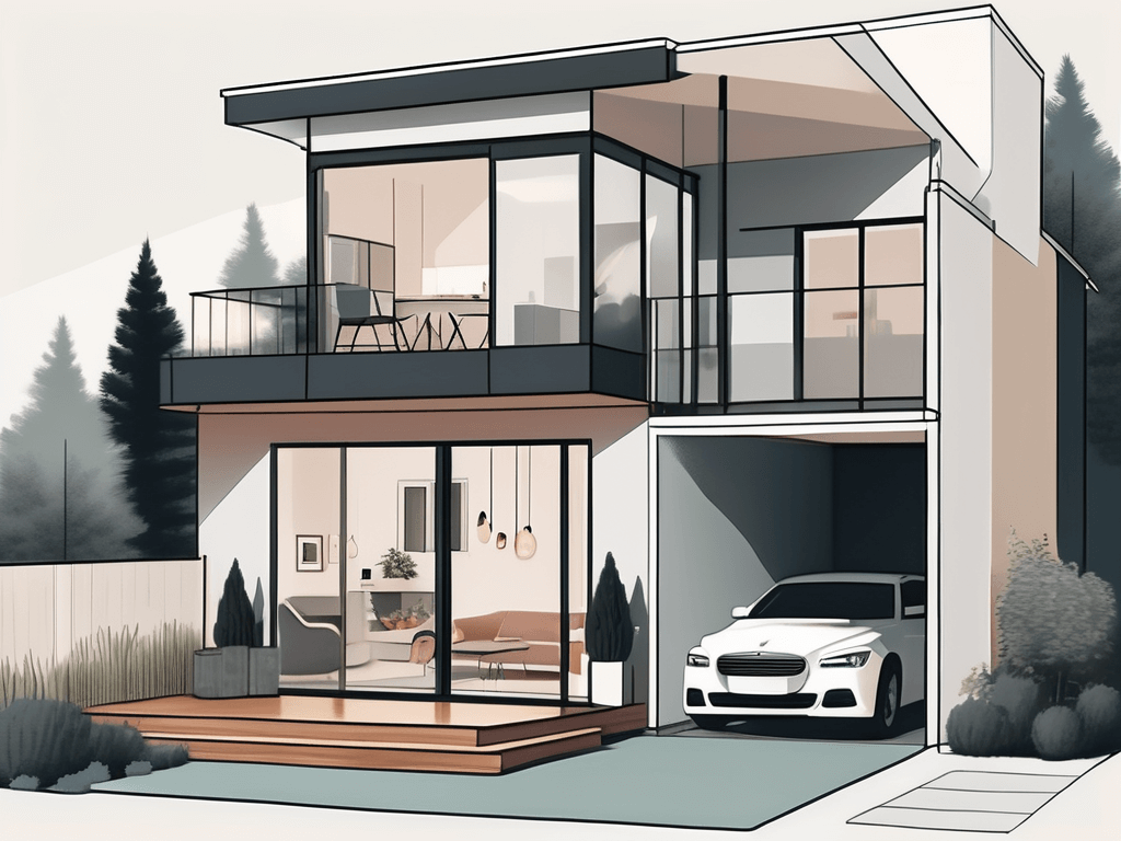 A detached garage being transformed into an accessory apartment