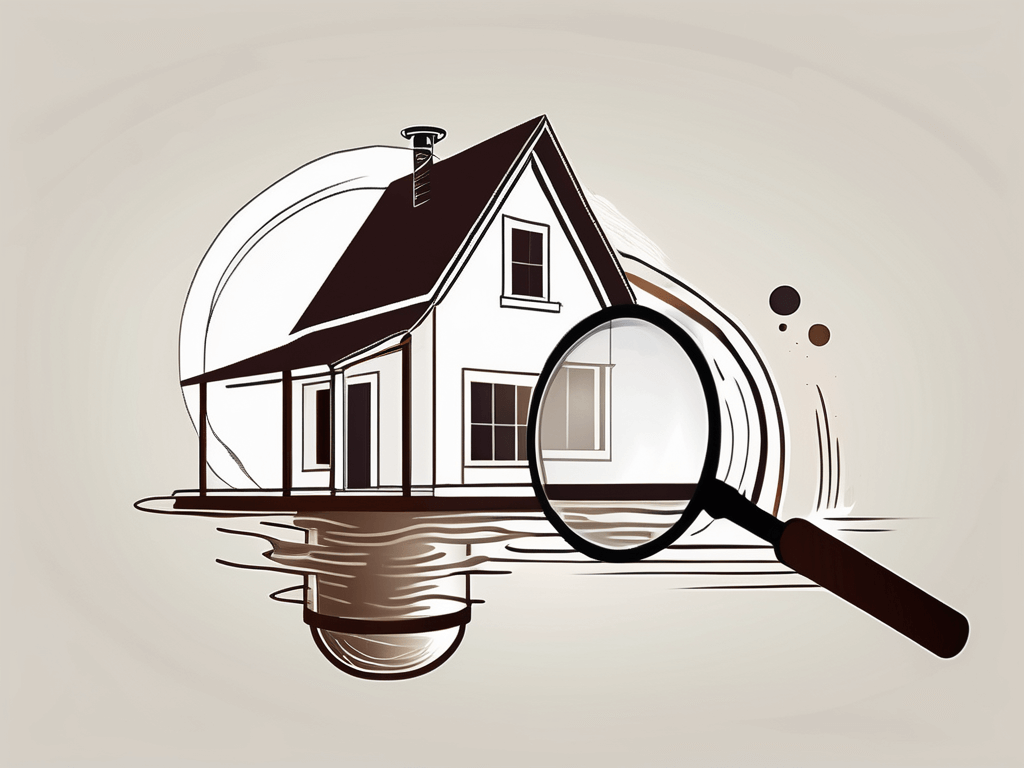 A house with a water tap flowing with clean water