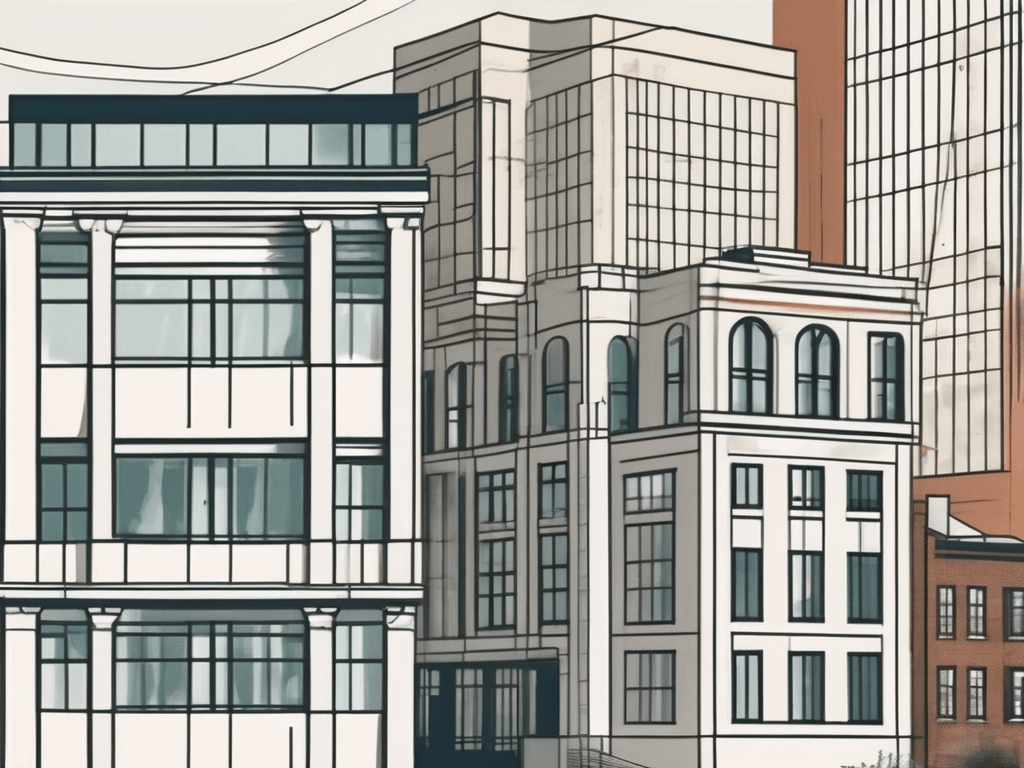 Several distinguished buildings representing different real estate schools