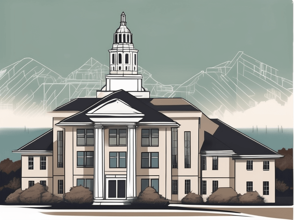 Several distinguished school buildings with architectural details