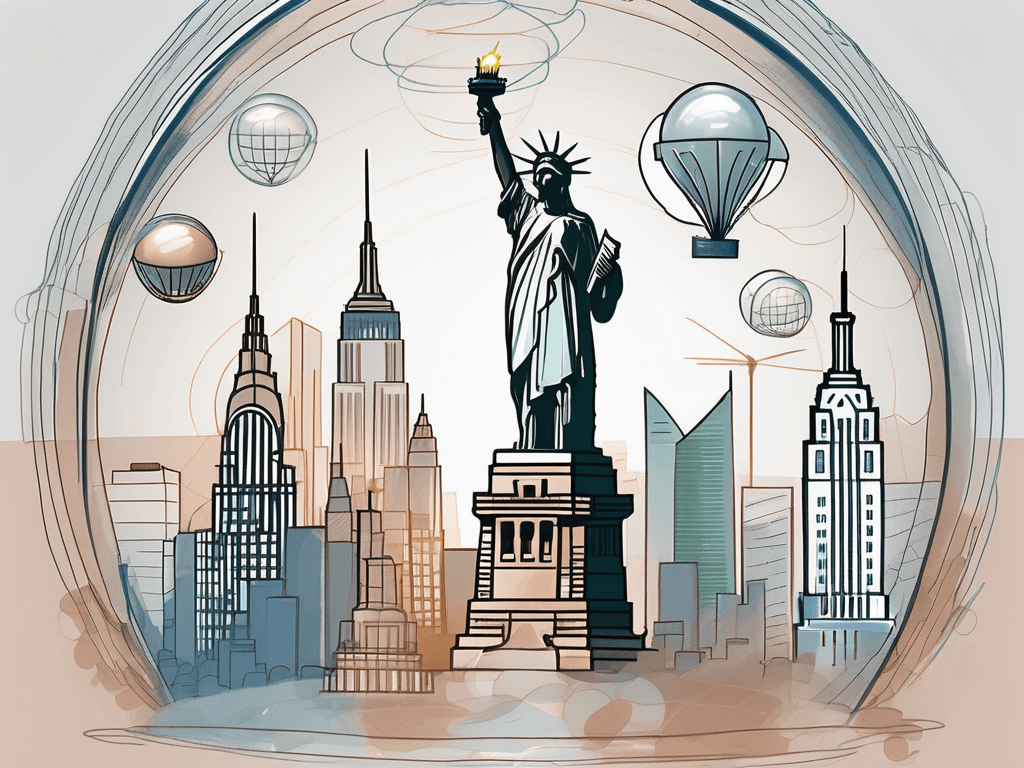 Various iconic new york buildings