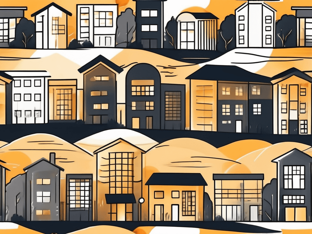 A variety of real estate properties like houses