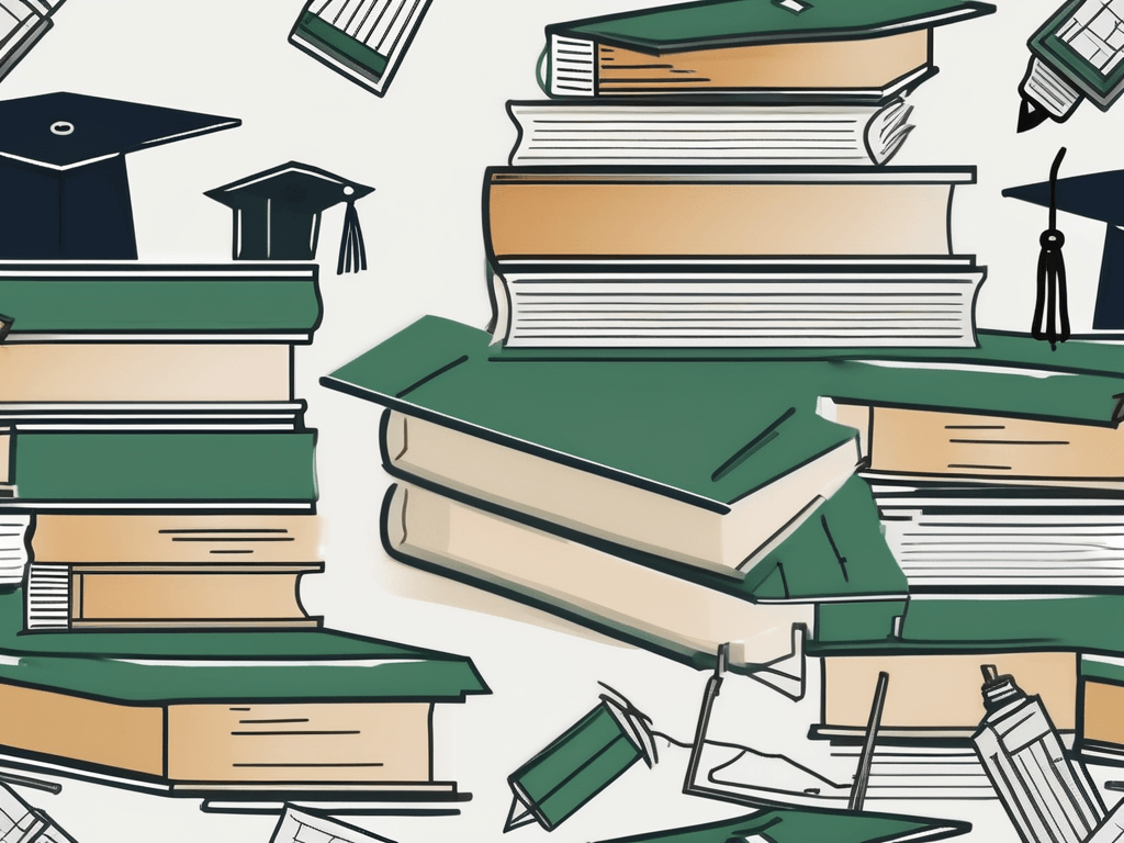 A stack of real estate study materials