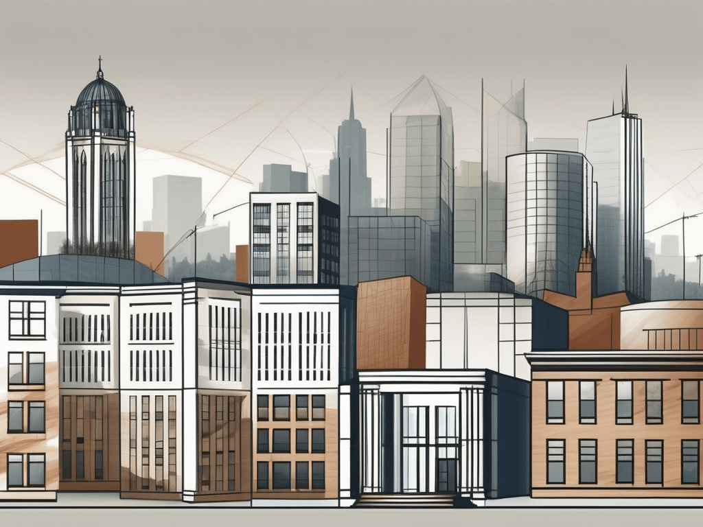 Several distinguished buildings representing schools