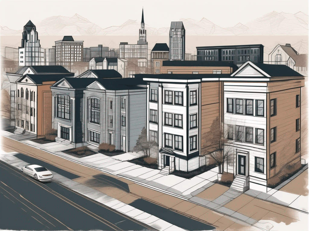 Several distinguished buildings representing different real estate schools