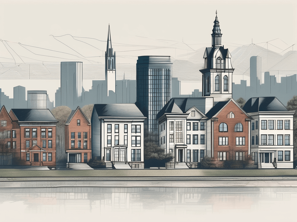 Several distinguished buildings representing prestigious real estate schools