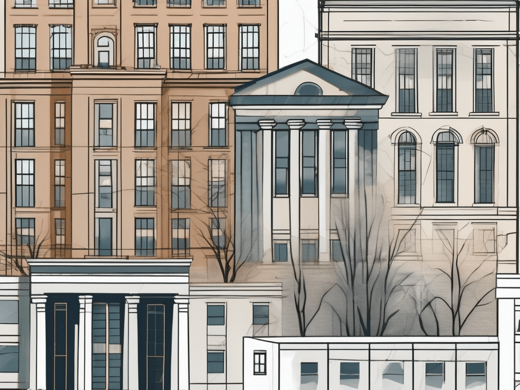 Several distinguished buildings representing schools